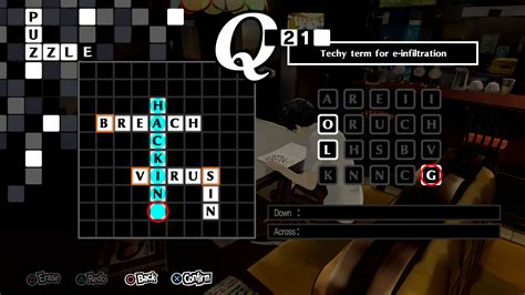 Persona 5 Royal: Crossword Answers